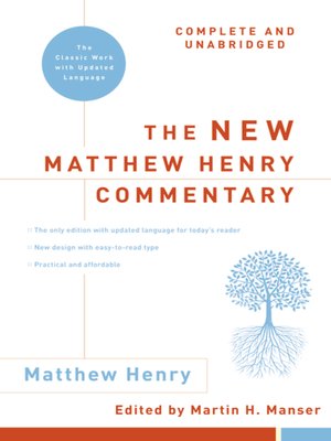cover image of The New Matthew Henry Commentary